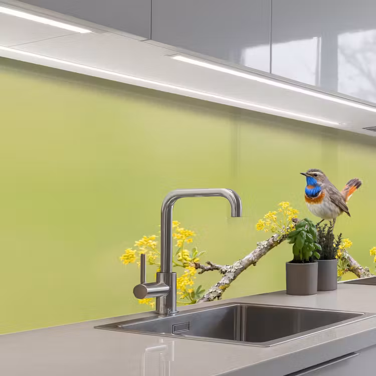 Keuken achterwand - Vogel - Tak - Natuur - Kleurrijk — 2