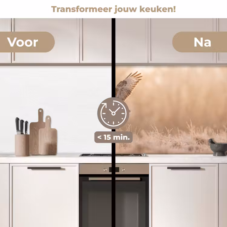 Keuken achterwand - Buizerd - Roofvogel - Natuur - Bruin — 3