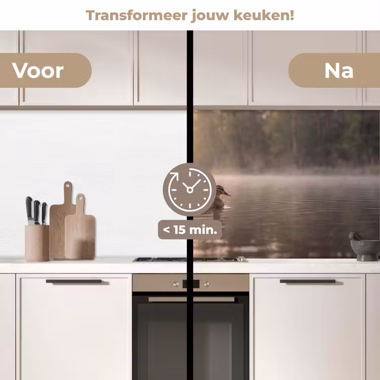 Keuken achterwand - Eenden - Water - Mist - Natuur — 3