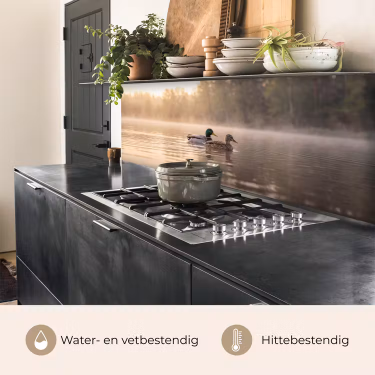 Keuken achterwand - Eenden - Water - Mist - Natuur — 5
