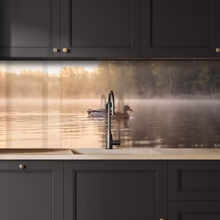 Keuken achterwand - Eenden - Water - Mist - Natuur — 6