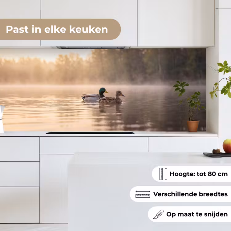 Keuken achterwand - Eenden - Water - Mist - Natuur — 7