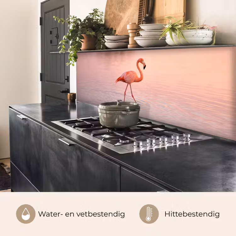 Keuken achterwand - Flamingo - Water - Roze — 5
