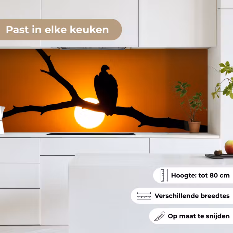 Keuken achterwand - Gier - Tak - Zon - Oranje — 7
