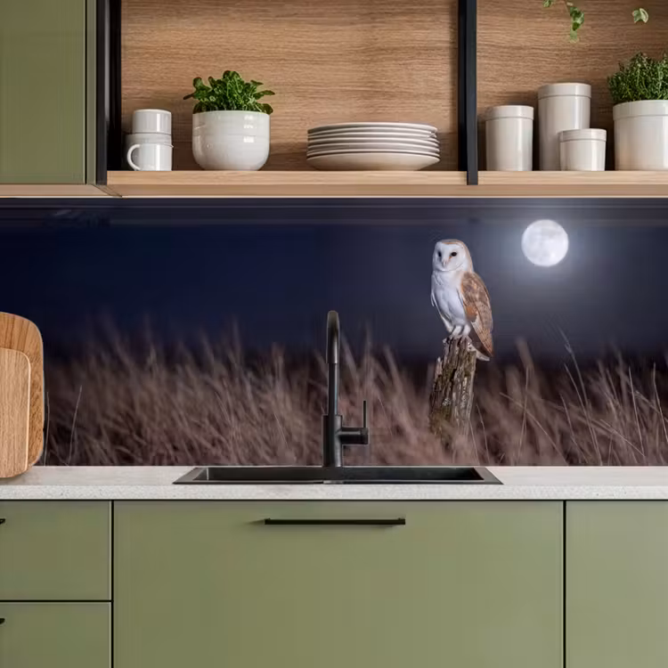 Keuken achterwand - Kerkuil - Maan - Nacht — 8