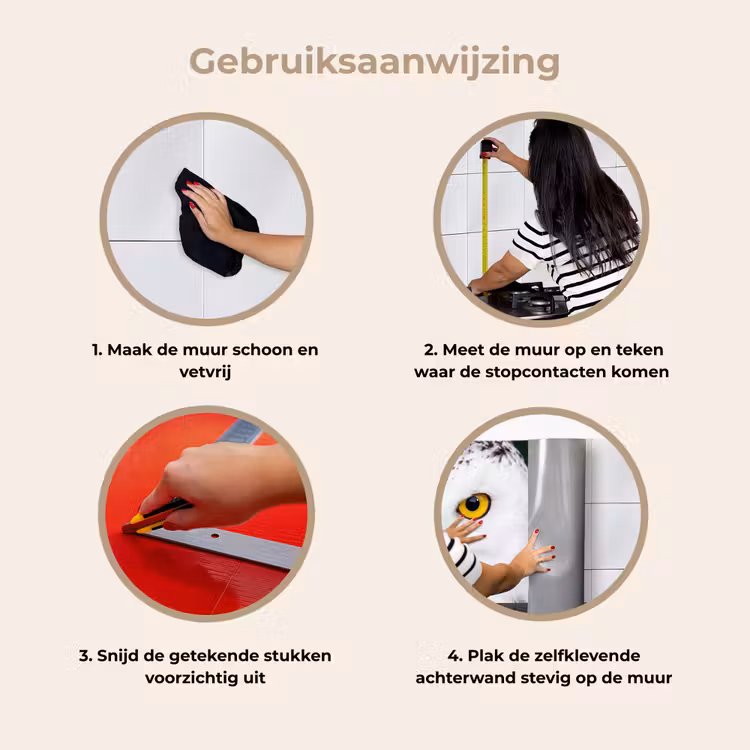 Keuken achterwand - Sneeuwuil - Portret - Geel — 9