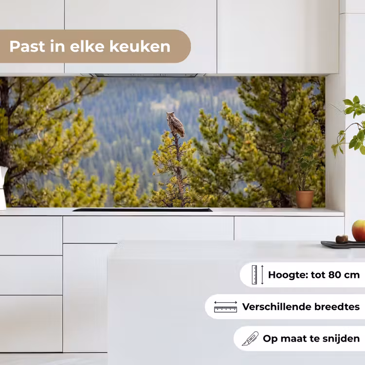 Keuken achterwand - Uil - Oehoe - Bomen - Natuur — 7