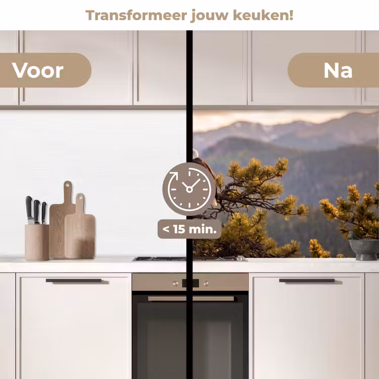 Keuken achterwand - Zeearend - Boom - Bergen - Groen — 3