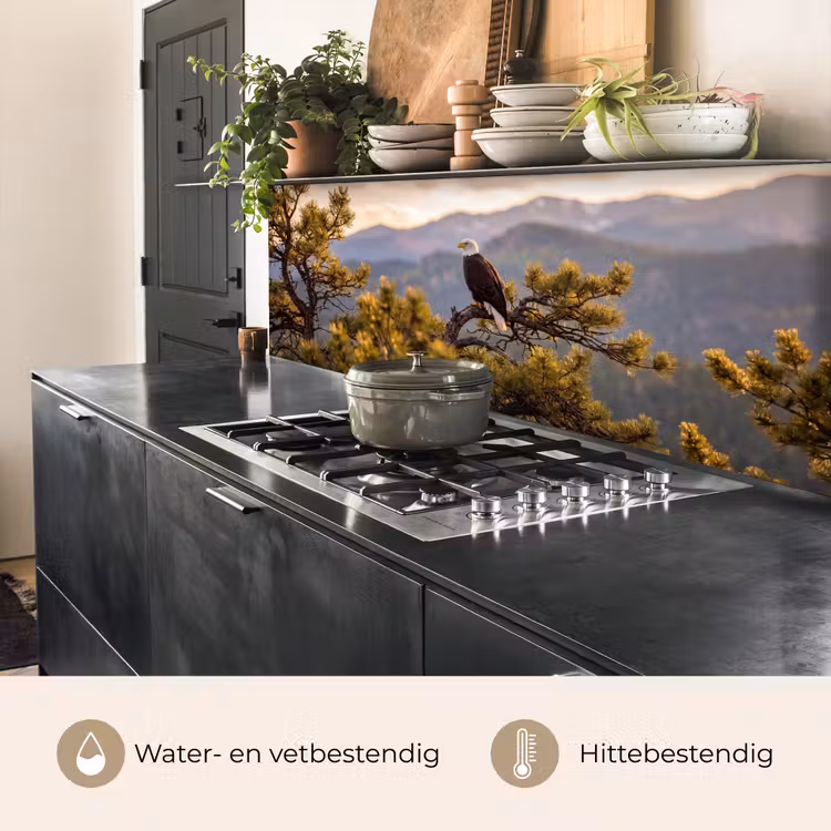 Keuken achterwand - Zeearend - Boom - Bergen - Groen — 5