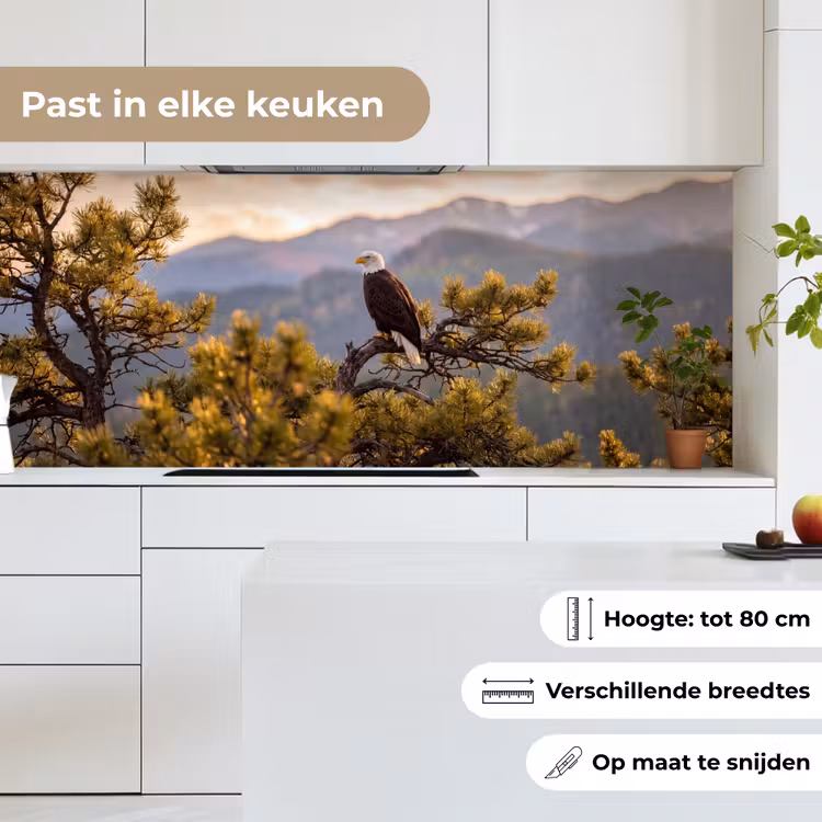 Keuken achterwand - Zeearend - Boom - Bergen - Groen — 7