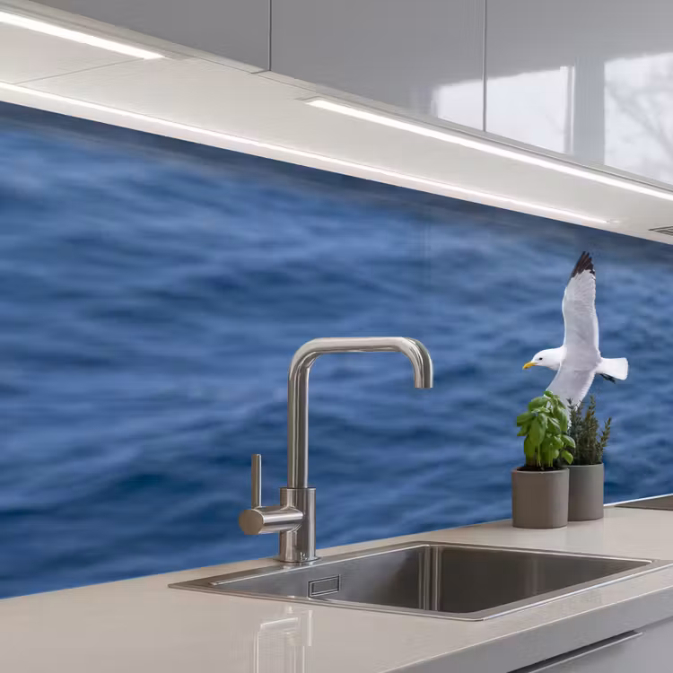 Keuken achterwand - Zeemeeuw - Oceaan - Blauw — 2