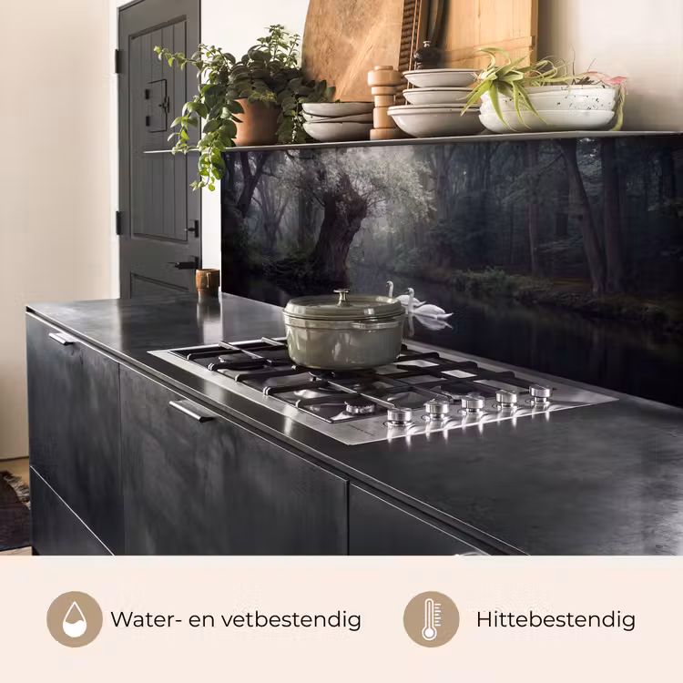 Keuken achterwand - Zwanen - Rivier - Bos — 5
