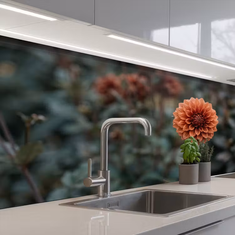 Keuken achterwand - Dahlia - Bloem - Natuur - Sfeervol — 2