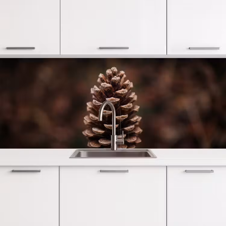 Keuken achterwand - Dennenappel - Bos - Herfst - Bruin - Sfeervol — 4