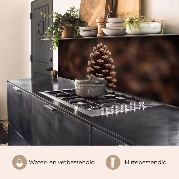 Keuken achterwand - Dennenappel - Bos - Herfst - Bruin - Sfeervol — 5