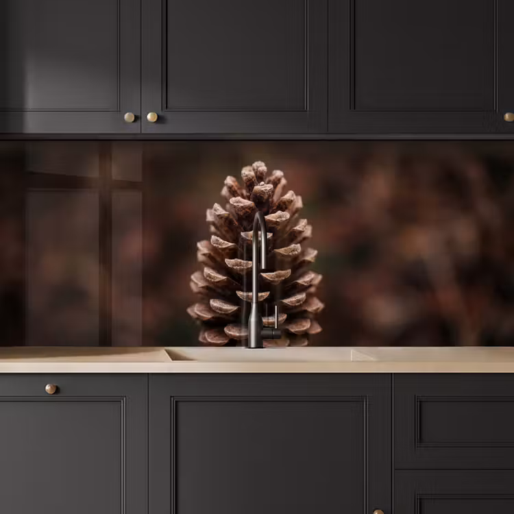 Keuken achterwand - Dennenappel - Bos - Herfst - Bruin - Sfeervol — 6