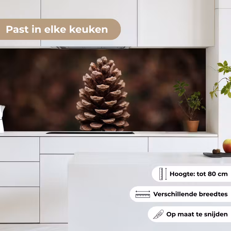 Keuken achterwand - Dennenappel - Bos - Herfst - Bruin - Sfeervol — 7