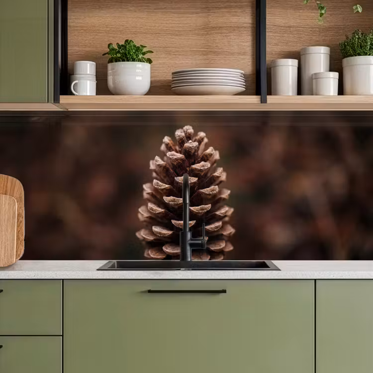 Keuken achterwand - Dennenappel - Bos - Herfst - Bruin - Sfeervol — 8