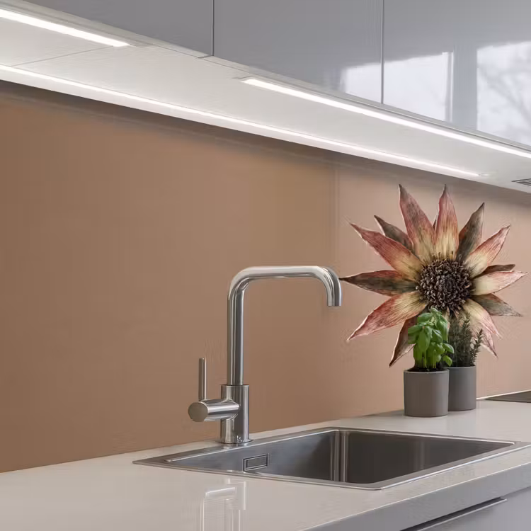Keuken achterwand - Droogbloem - Protea - Vintage - Beige - Rustiek — 2