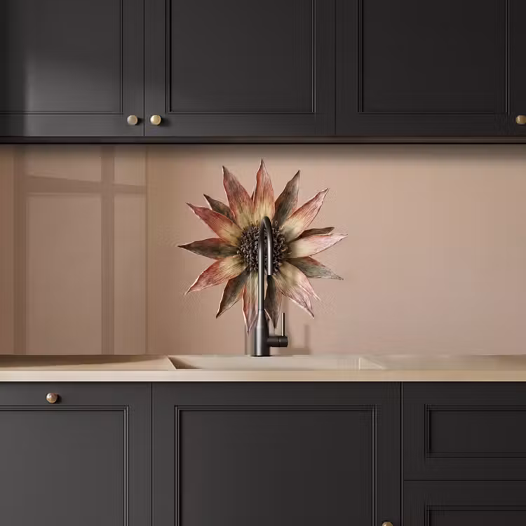 Keuken achterwand - Droogbloem - Protea - Vintage - Beige - Rustiek — 6