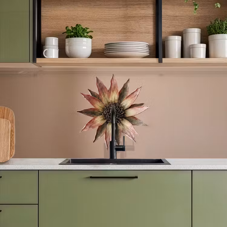 Keuken achterwand - Droogbloem - Protea - Vintage - Beige - Rustiek — 8