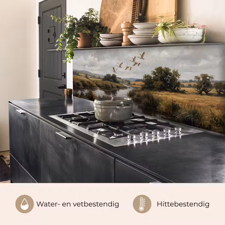 Keuken achterwand - Eenden - Rivier - Landschap - Vlucht - Nostalgisch — 5