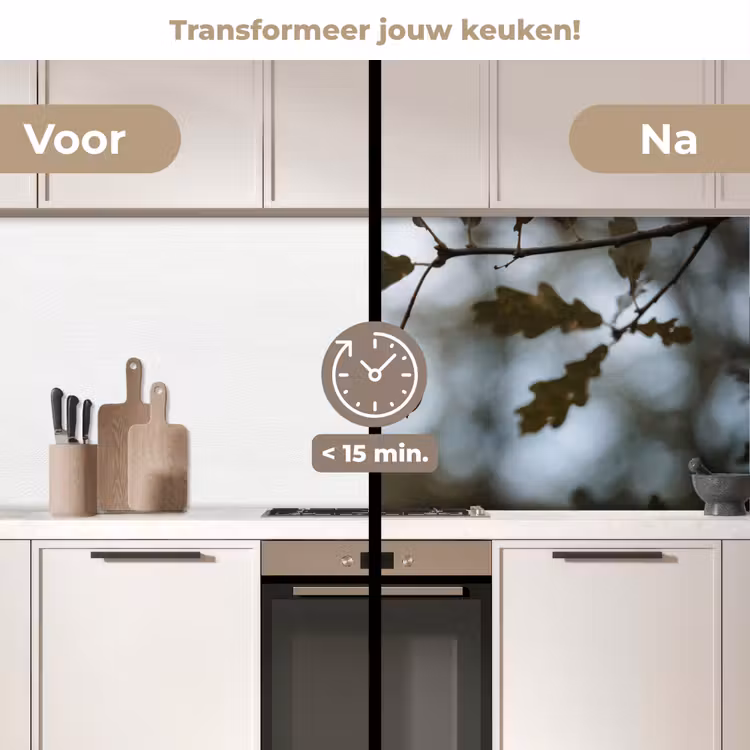 Keuken achterwand - Eikel - Eikenblad - Bos - Herfst - Natuur — 3