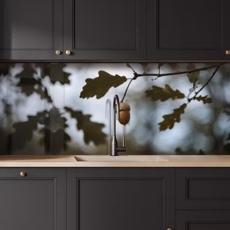 Keuken achterwand - Eikel - Eikenblad - Bos - Herfst - Natuur — 6
