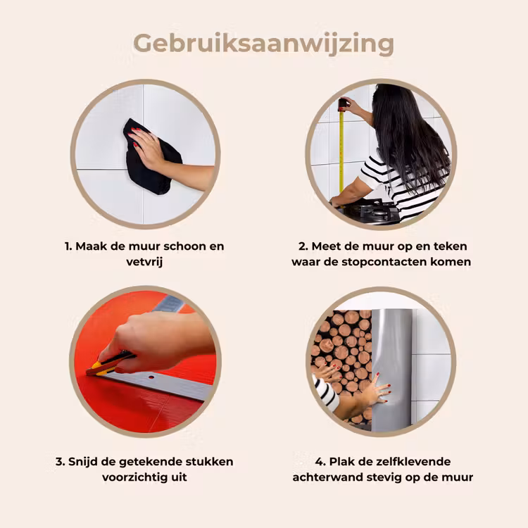 Keuken achterwand - Houtblokken - Textuur - Patroon - Bruin - Rustiek — 9