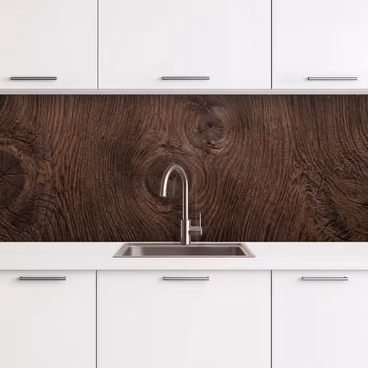Keuken achterwand - Houtnerf - Textuur - Patroon - Bruin - Rustiek — 4