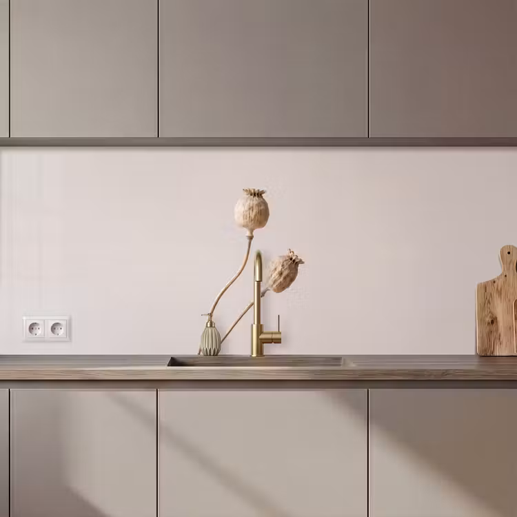 Keuken achterwand - Papaverbollen - Droogbloemen - Minimalistisch - Beige - Rustig — 1