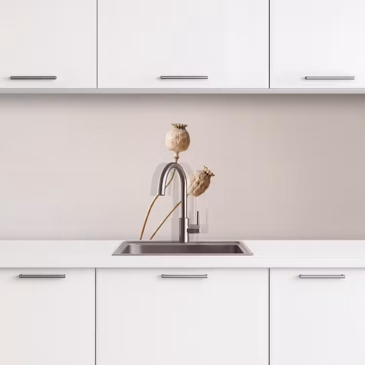 Keuken achterwand - Papaverbollen - Droogbloemen - Minimalistisch - Beige - Rustig — 4