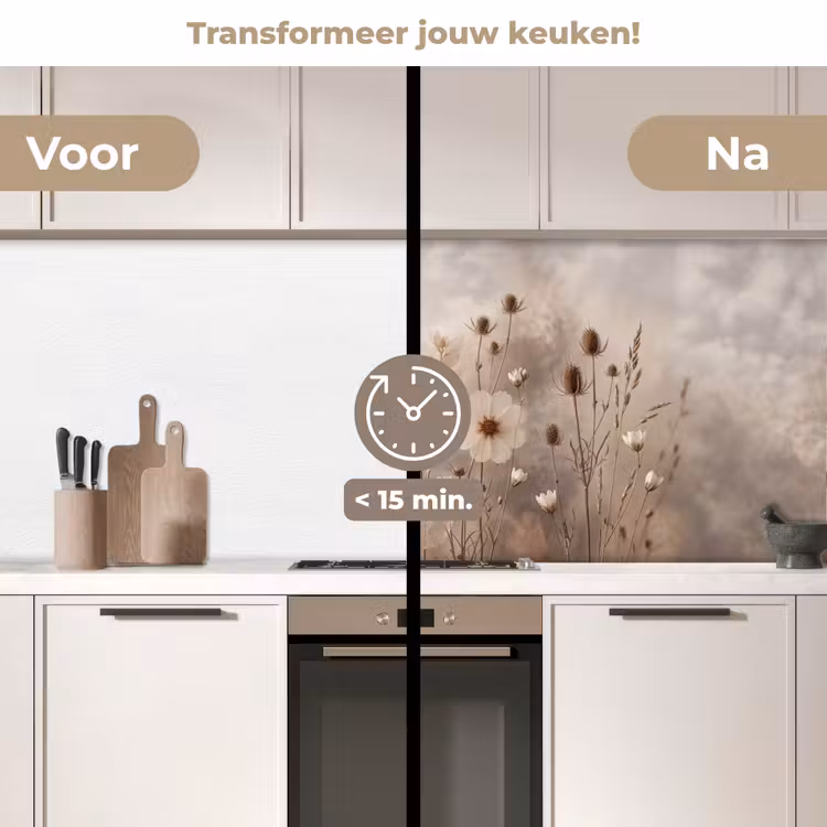 Keuken achterwand - Wilde bloemen - Botanisch - Vintage - Natuur - Rustiek — 3