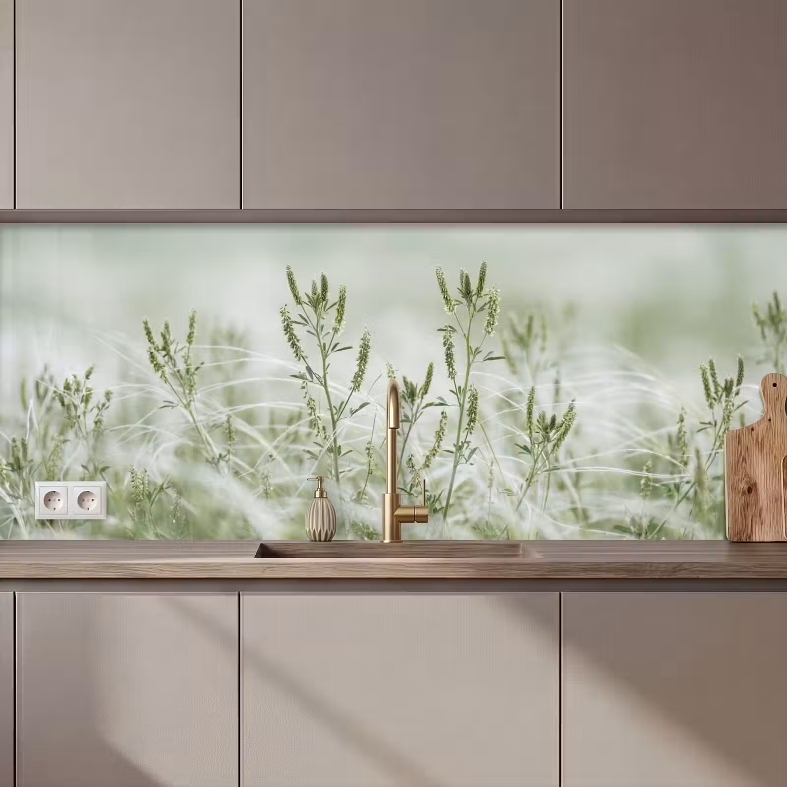 Keuken achterwand - Grassen - Minimalistisch - Groen — 1