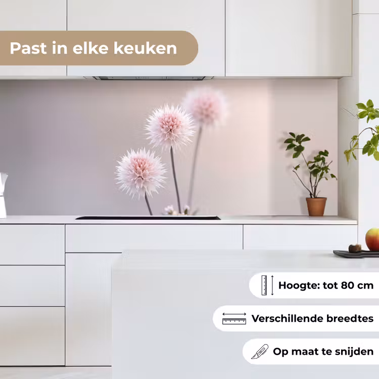 Keuken achterwand - Bloemen - Bollen - Roze — 7