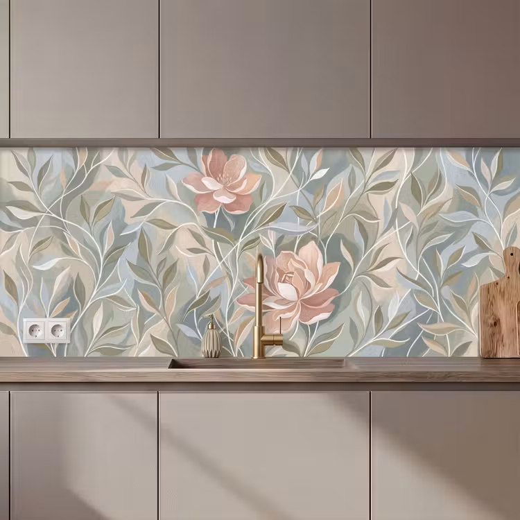 Keuken achterwand - Elegant - Romantiek - Roze — 1