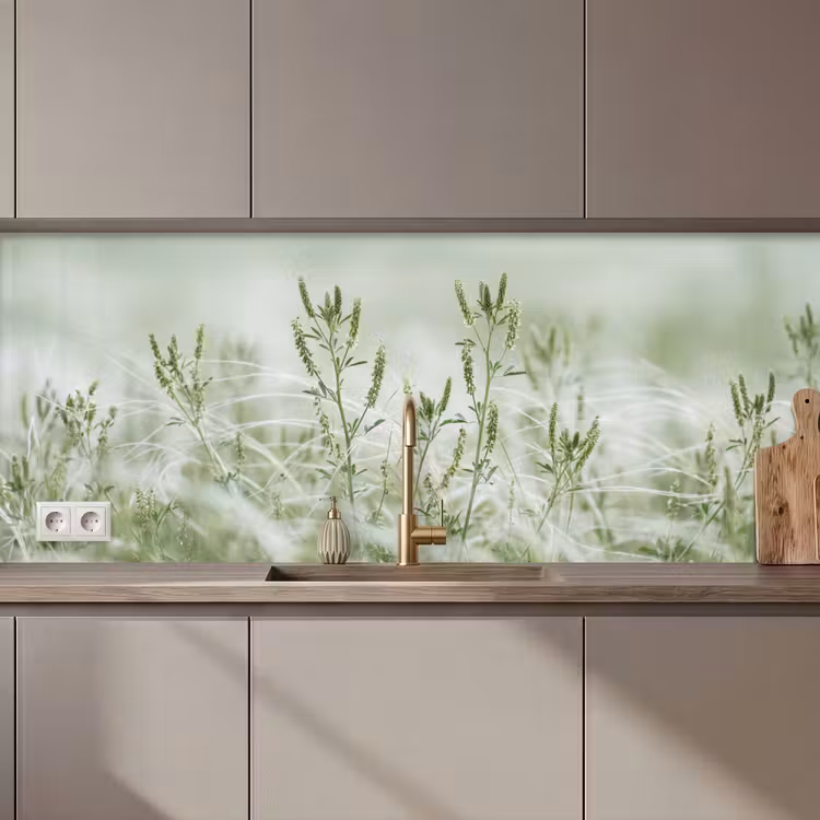 Keuken achterwand - Grassen - Minimalistisch - Groen — 1