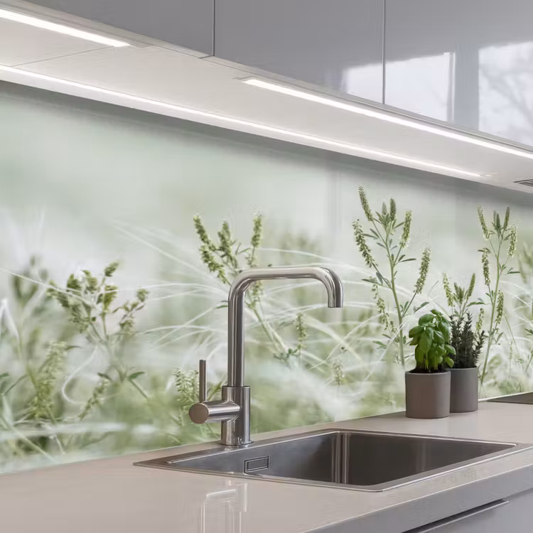 Keuken achterwand - Grassen - Minimalistisch - Groen — 2