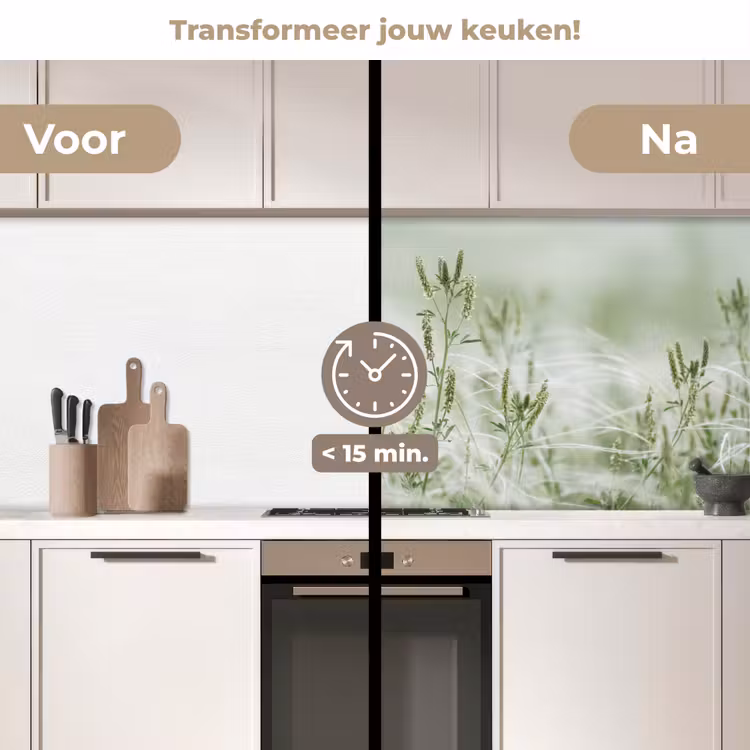 Keuken achterwand - Grassen - Minimalistisch - Groen — 3