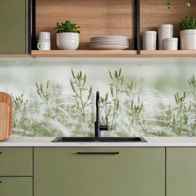 Keuken achterwand - Grassen - Minimalistisch - Groen — 8