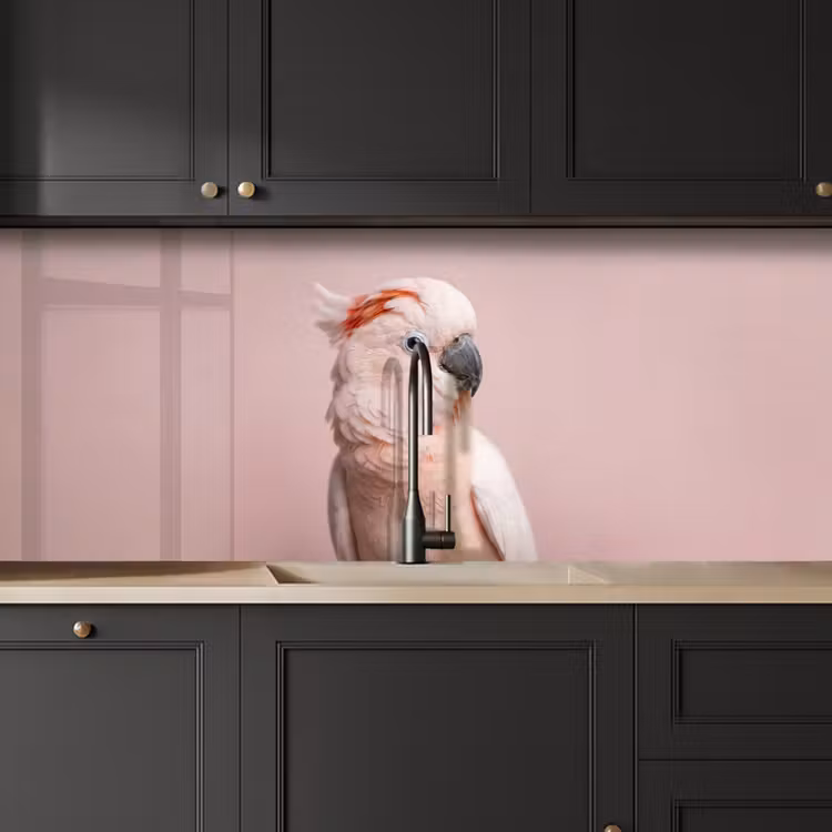 Keuken achterwand - Kaketoe - Portret - Roze — 6