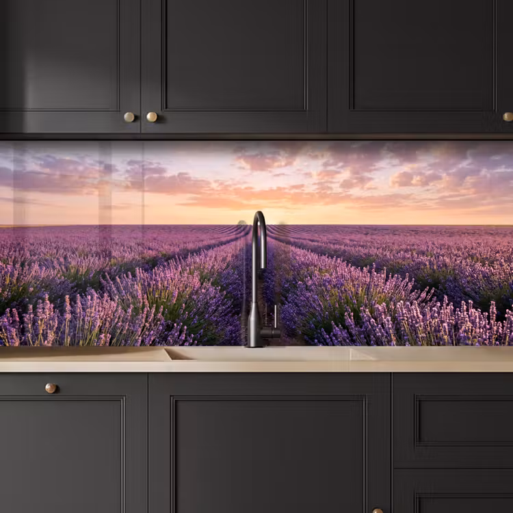 Keuken achterwand - Landschap - Lavendelveld - Paars — 6