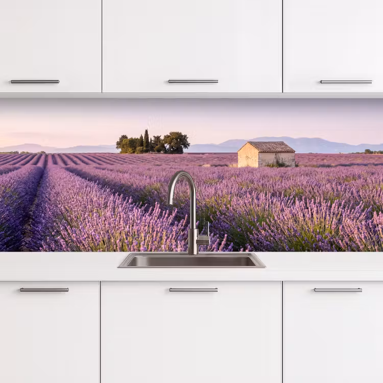 Keuken achterwand - Lavendel - Landschap - Sereen - Paars — 4