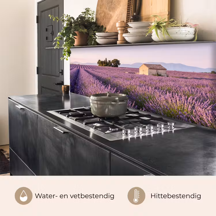 Keuken achterwand - Lavendel - Landschap - Sereen - Paars — 5