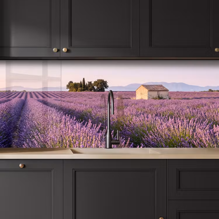 Keuken achterwand - Lavendel - Landschap - Sereen - Paars — 6