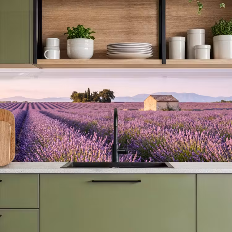 Keuken achterwand - Lavendel - Landschap - Sereen - Paars — 8