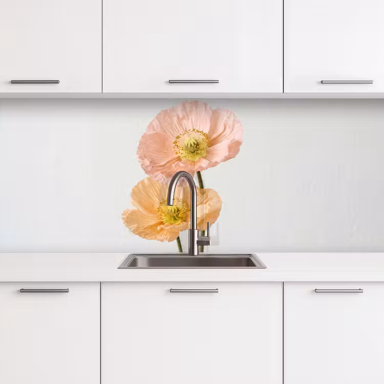 Keuken achterwand - Papavers - Botanisch - Roze — 4