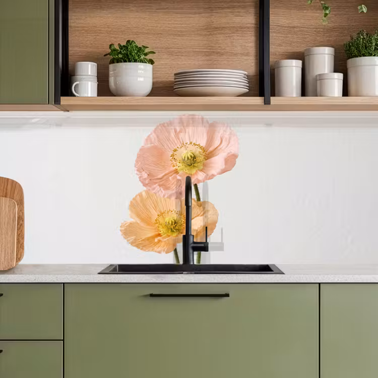 Keuken achterwand - Papavers - Botanisch - Roze — 8