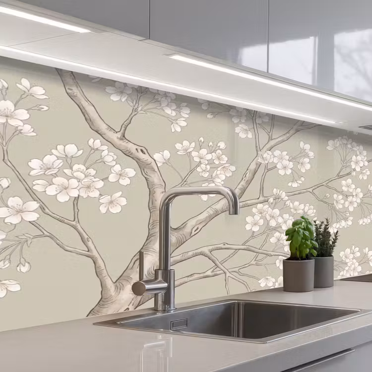 Keuken achterwand - Sereen - Bloesem - Wit — 2