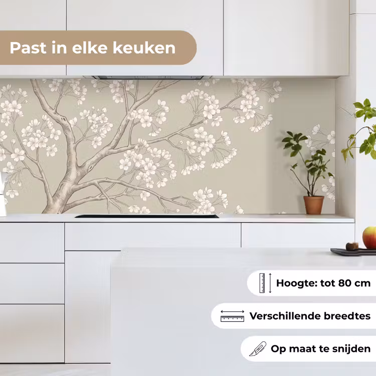 Keuken achterwand - Sereen - Bloesem - Wit — 7